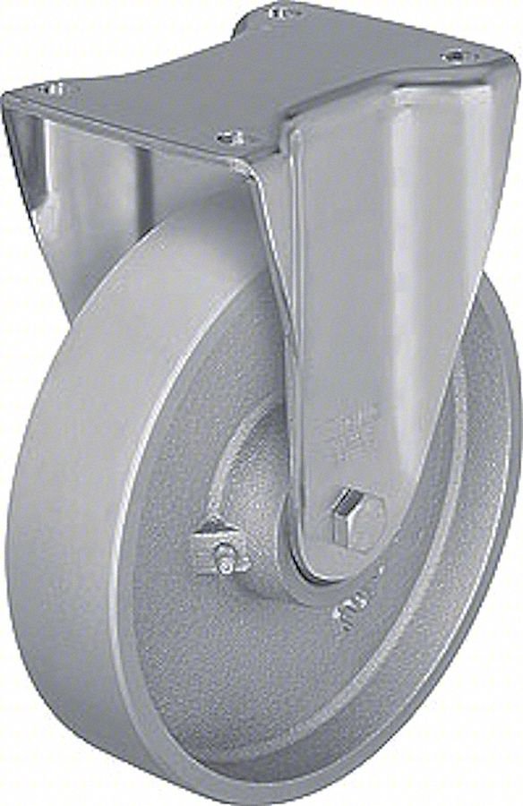 PLATE CASTER,RIGID,METAL,6 1/2"H