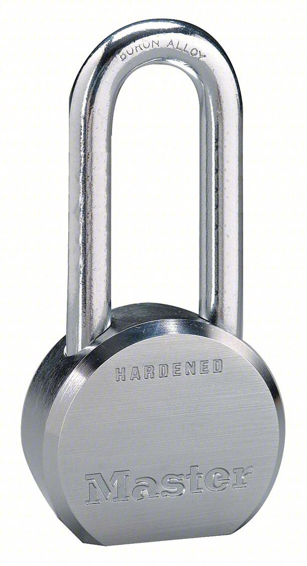 Keyed Padlock, 7/8 in,Round,Silver