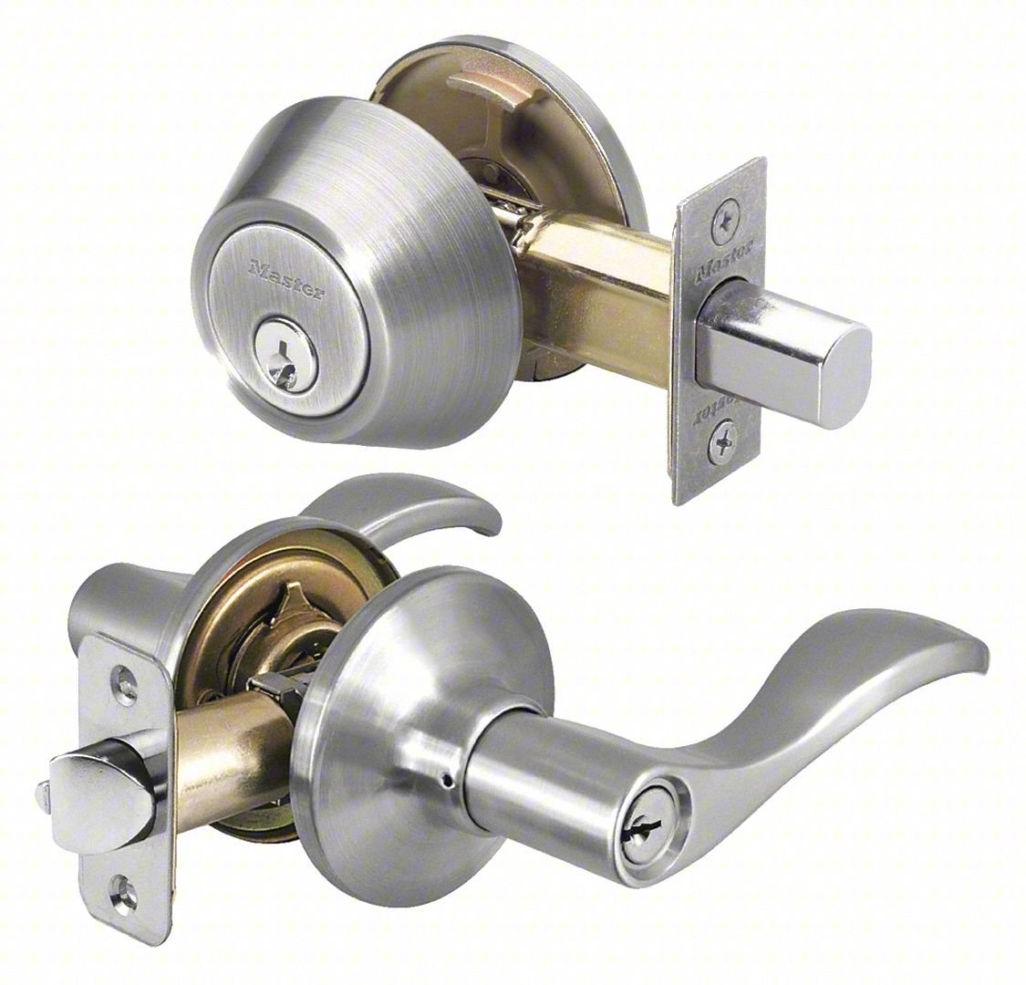 LEVER LOCKSET,SATIN NICKEL,WAVE STYLE
