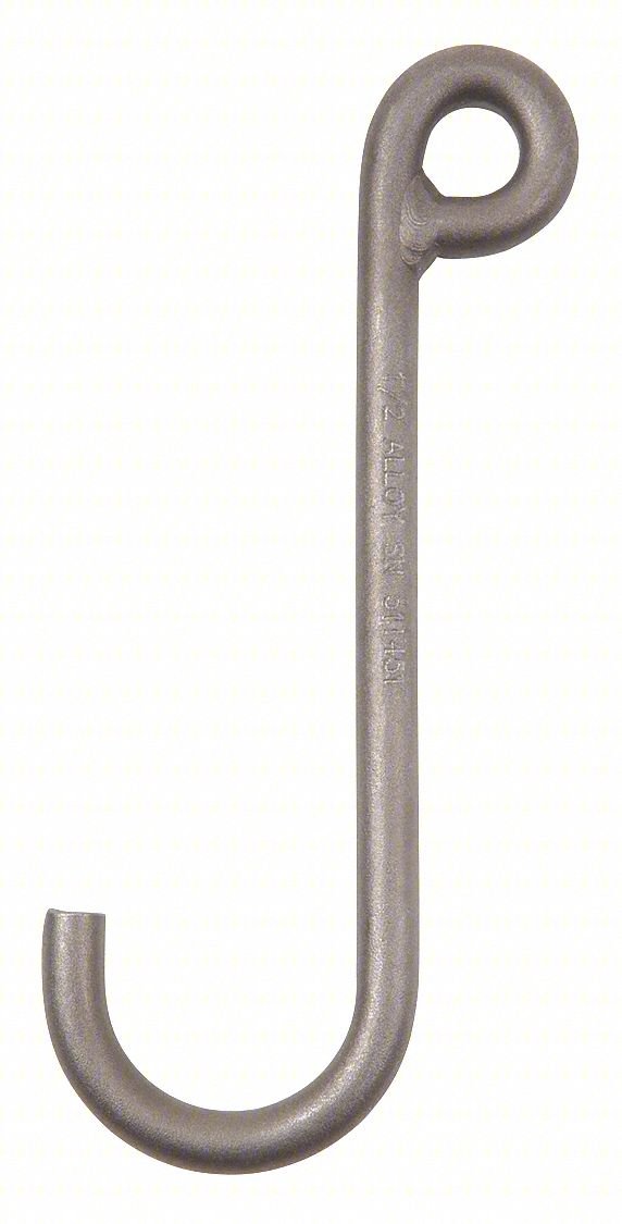 J-HOOK,ALLOY STEEL,2 IN,650 LB,G80