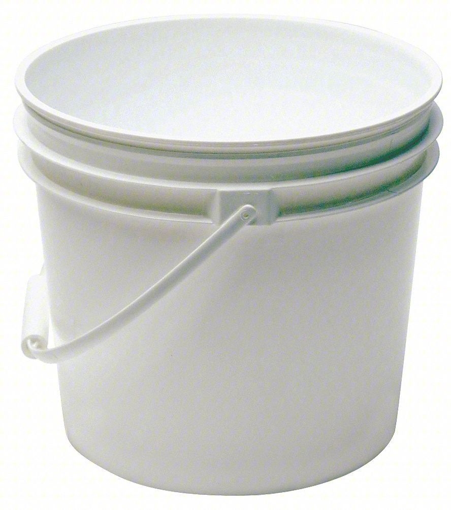 PAIL, POLYETHYLENE, WHITE, OPEN HEAD