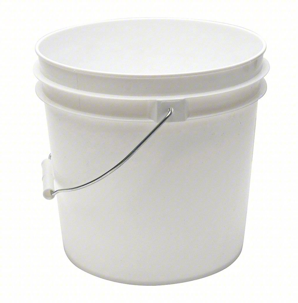 PAIL, POLYETHYLENE, WHITE, OPEN HEAD