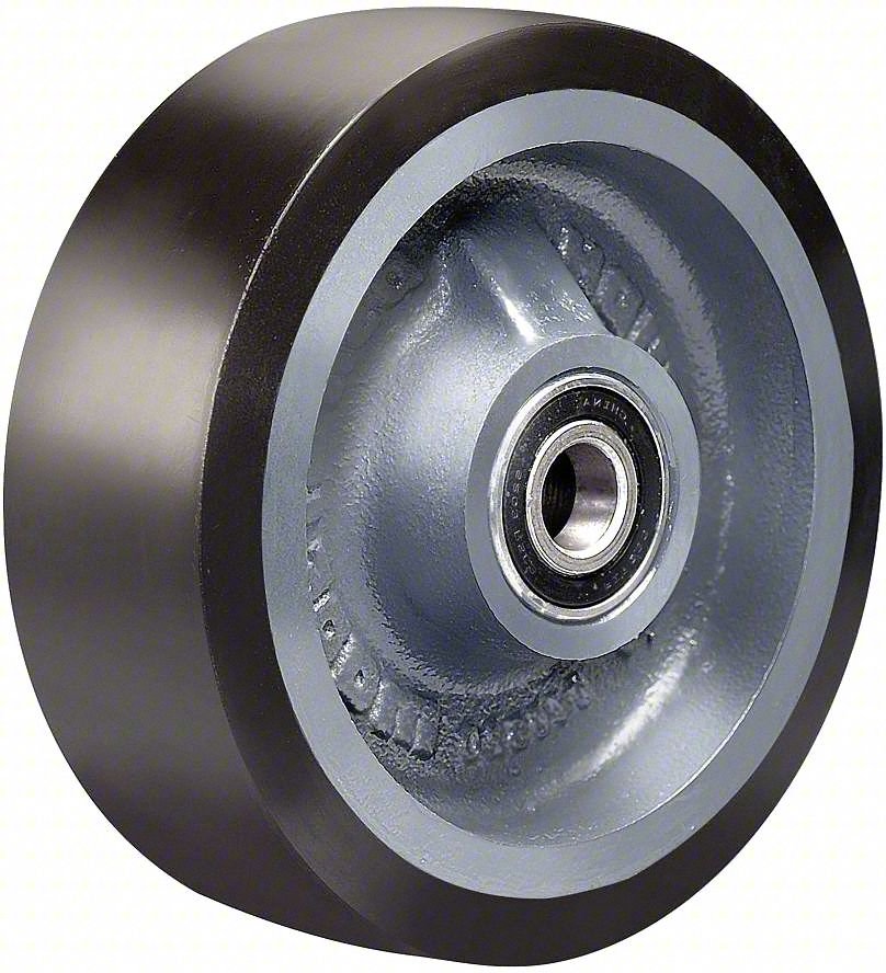 CASTER WHEEL,6"DIA,1,560 LB,BLACK