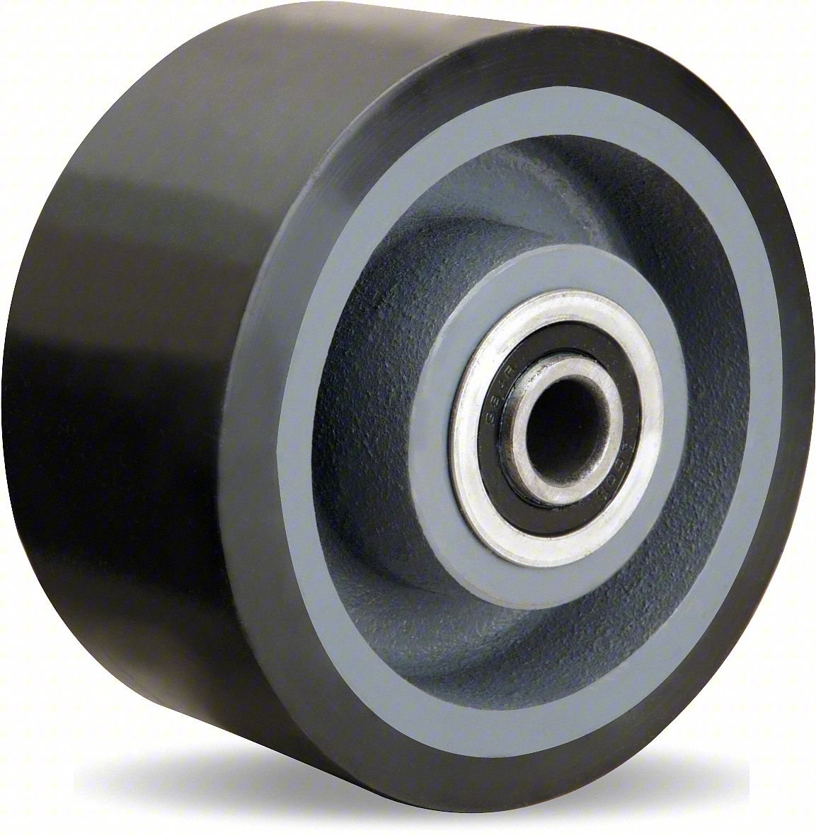CASTER WHEEL,6"DIA,2,860 LB,BLACK