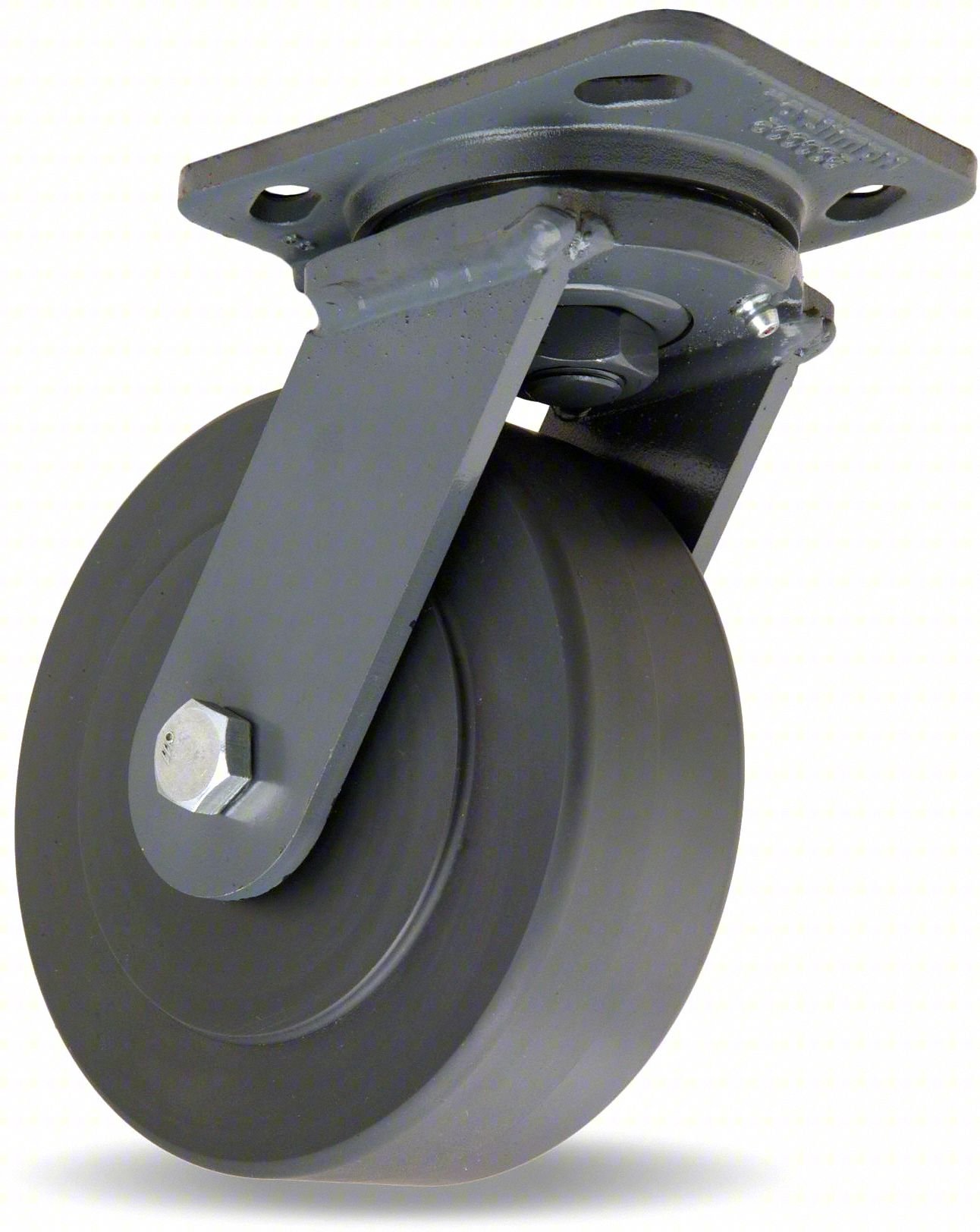 PLATE CASTER,SWIVEL,NYLON,7 1/2"H
