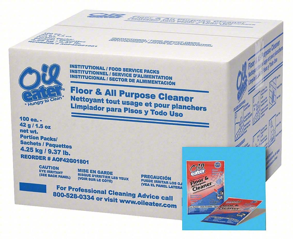 Floor Cleaner,Powder,1.5 oz,Packet,PK100