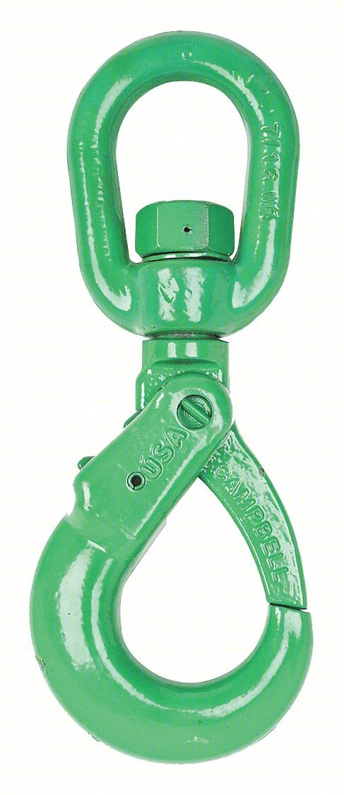 SELF-LOCK HOOK,ALLOY STL,1 5/8",4,300 LB