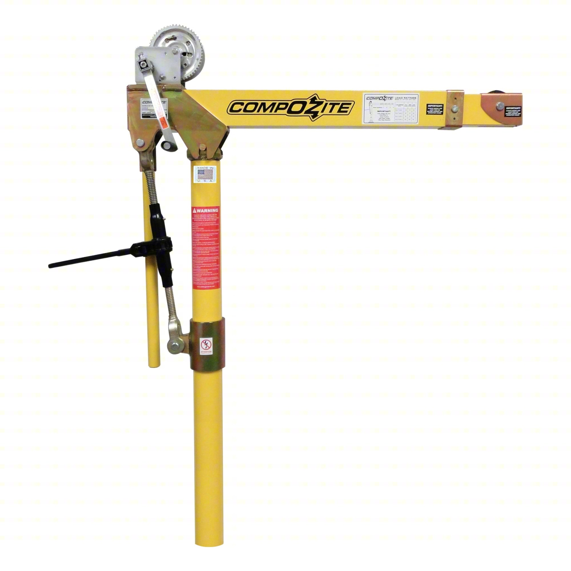 Davit Crane,1200 lb.,22in to 66in Reach
