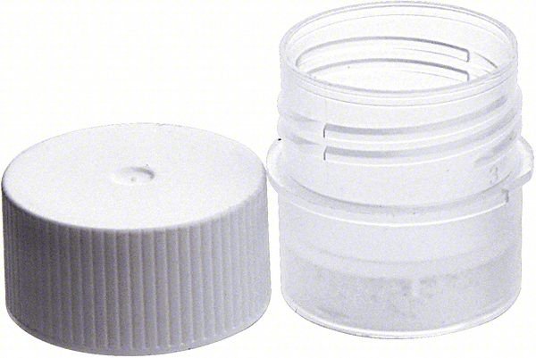 TISSUE VIAL: POLYPROPYLENE, WHITE, 1.06
