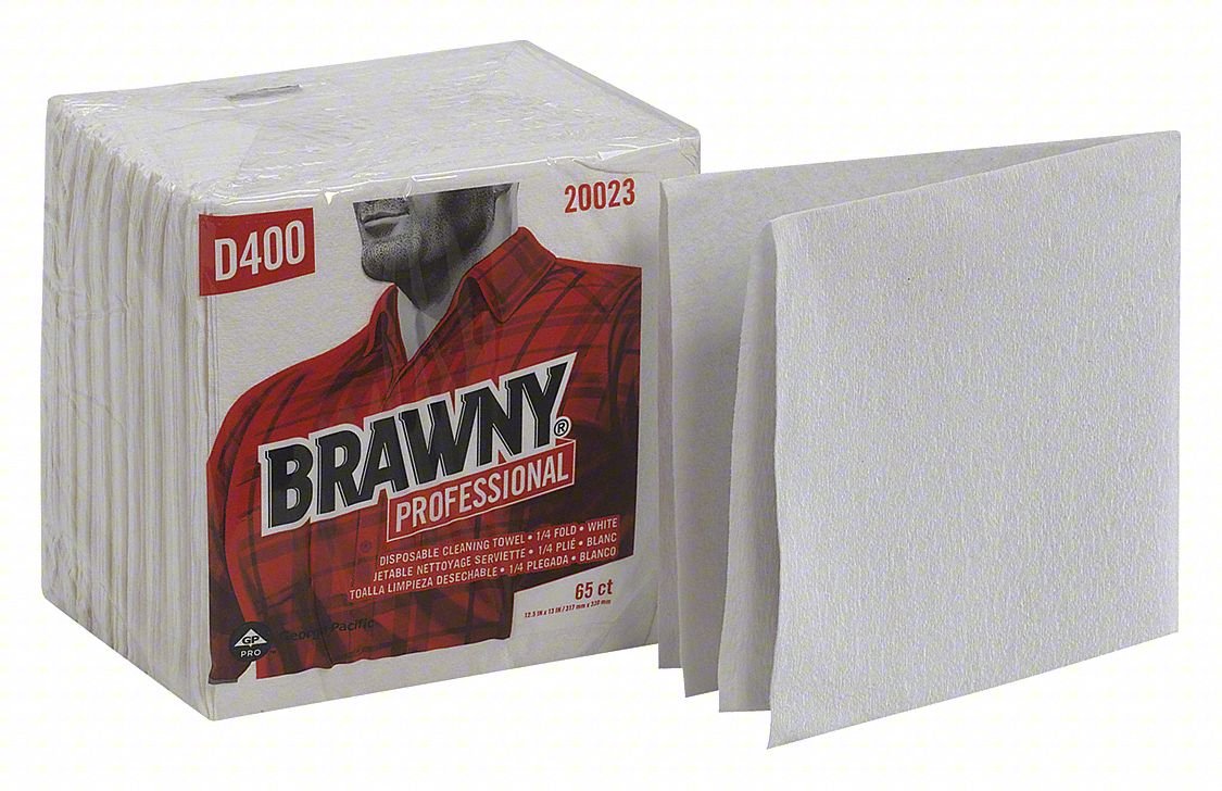 DRY WIPE,12-1/2"X 13",WHITE,20023,PK18