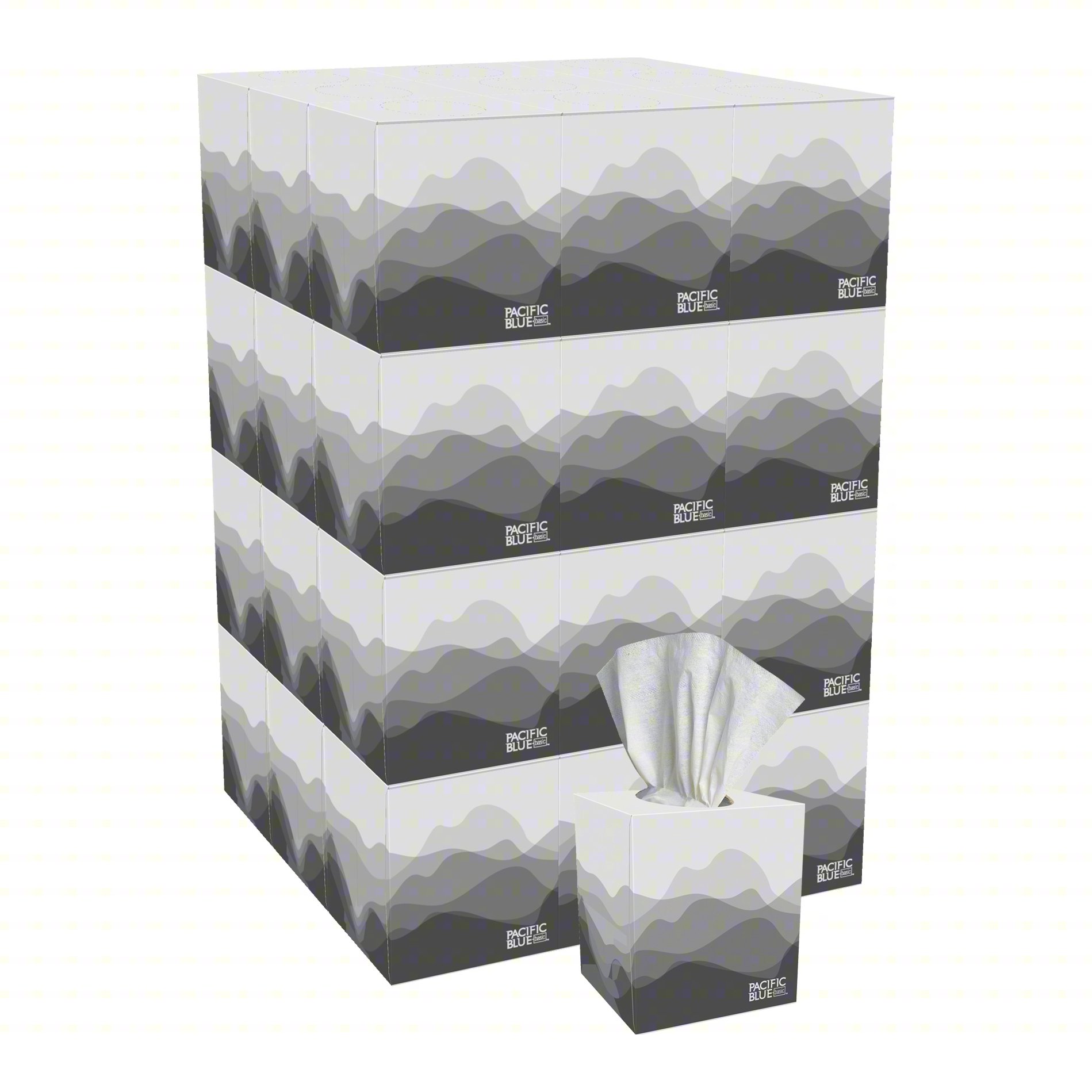 FACIAL TISSUE: CUBE, PACIFIC BLUE BASIC«