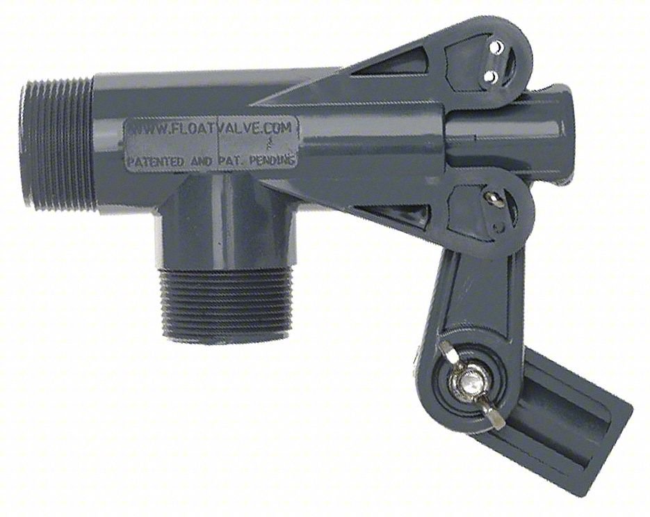 Float Valve,1-1/2 In,PVC,Pipe Mount