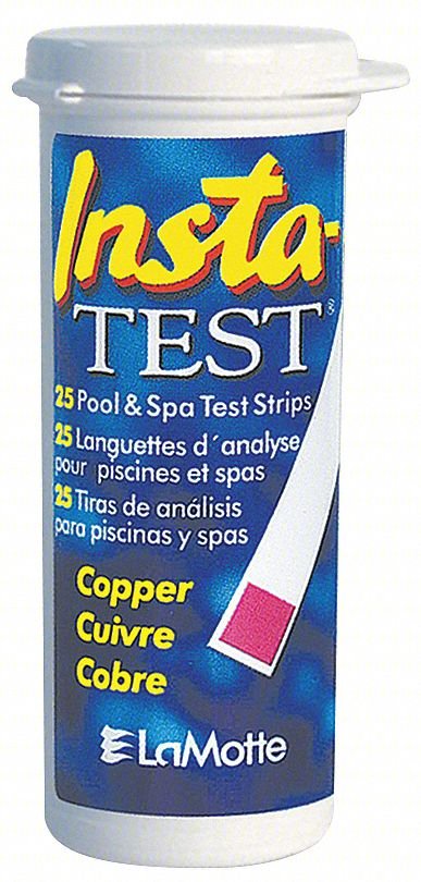 TEST STRIP,3 IN L,0 TO 3 PPM COPPER,PK25