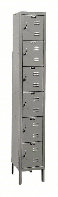 BOX LOCKER: 12 IN X 12 IN X 78 IN, 6 TIE