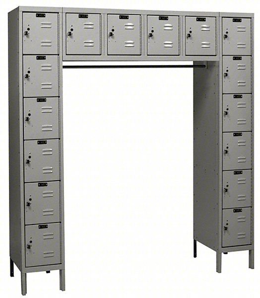 BOX LOCKER UNIT WITH COAT ROD: 72 IN X 1