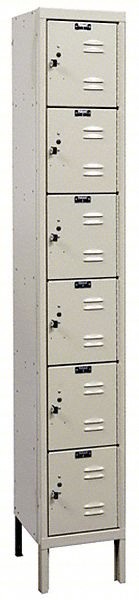 BOX LOCKER: 12 IN X 18 IN X 78 IN, 6 TIE