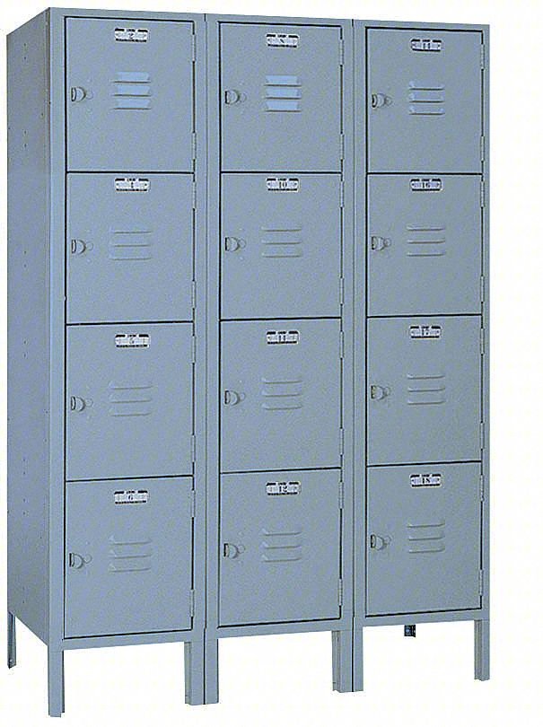 BOX LOCKER: 36 IN X 12 IN X 54 IN, 4 TIE