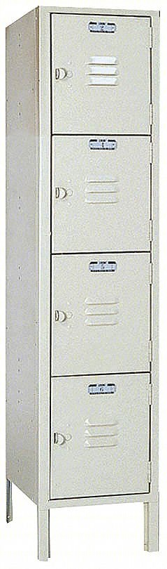 BOX LOCKER: 12 IN X 12 IN X 54 IN, 4 TIE