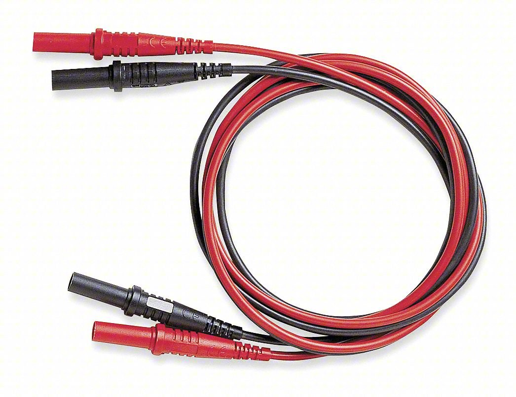 TEST LEADS,48" L,BLACK/RED,PR