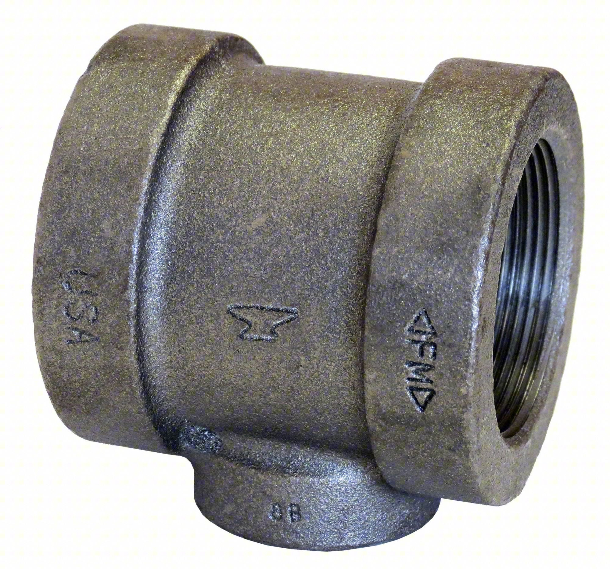 Tee, Cast Iron, 1 1/2 x 1 1/2 x 1 1/4 in