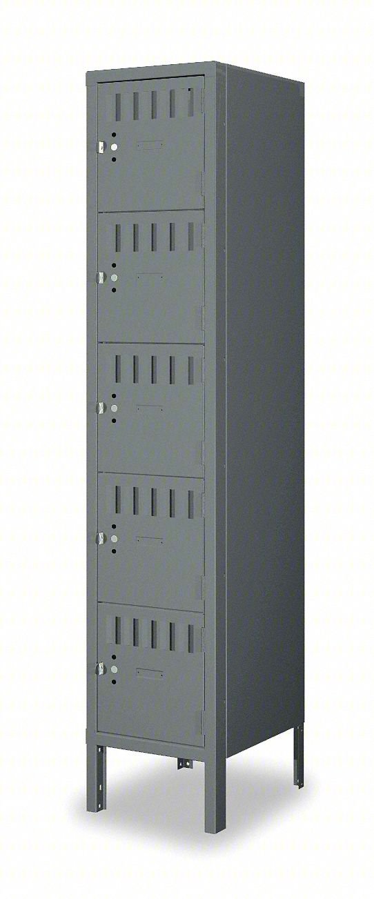 BOX LOCKER: 12 IN X 15 IN X 66 IN, 5 TIE