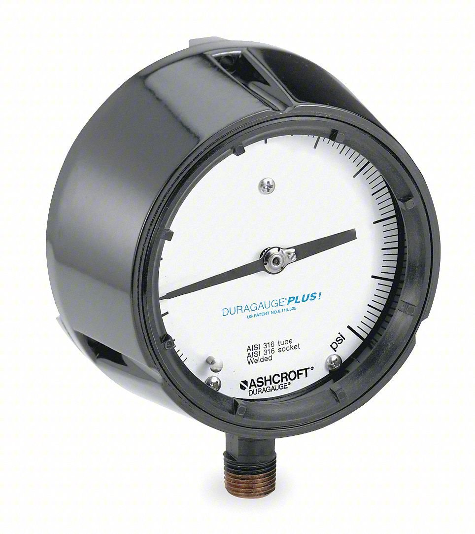 Vacuum Gauge,30 Hg to 0,4-1/2In,1/2In