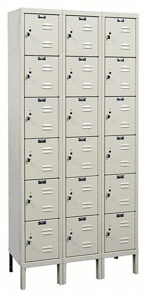 BOX LOCKER: 36 IN X 15 IN X 78 IN, 6 TIE