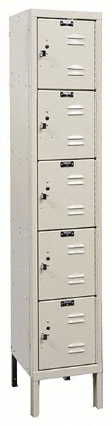 BOX LOCKER: 12 IN X 12 IN X 66 IN, 5 TIE