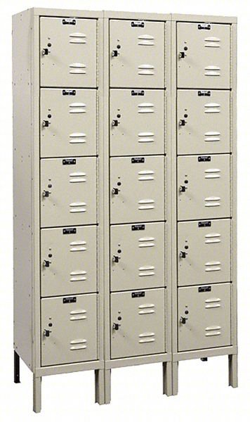 BOX LOCKER: 36 IN X 12 IN X 66 IN, 5 TIE
