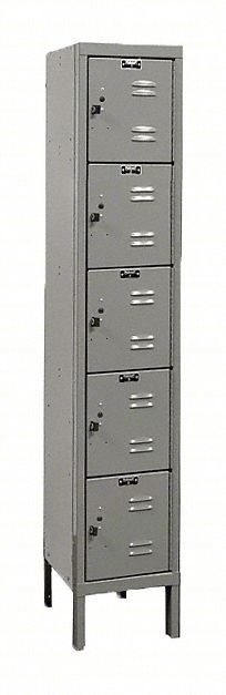 BOX LOCKER: 12 IN X 15 IN X 66 IN, 5 TIE
