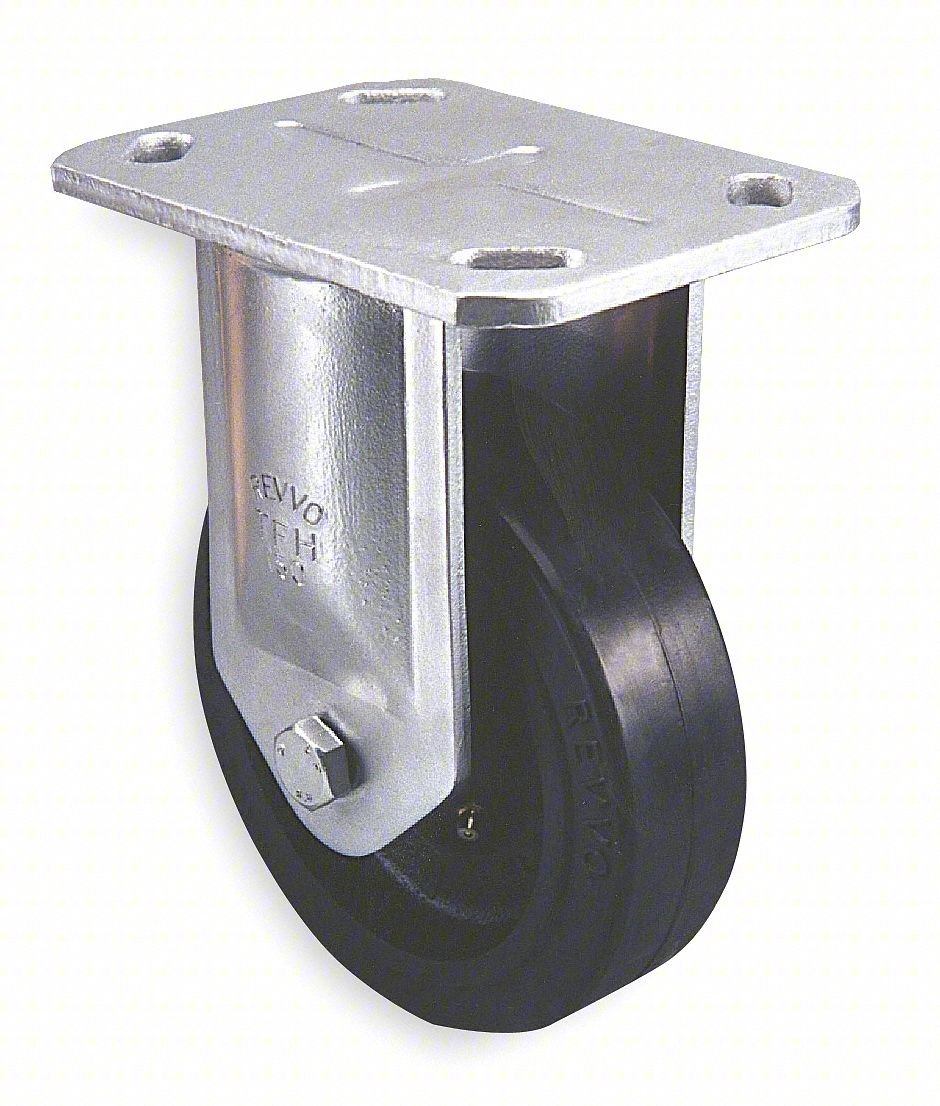 PLATE CASTER,RIGID,RUBBER,10 1/8"H