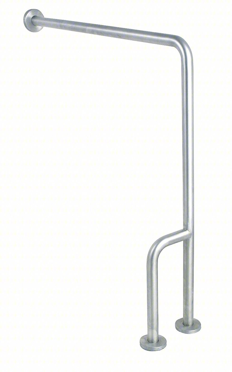 Grab Bar Floor-to-Wall,SS,Satin,30 in L