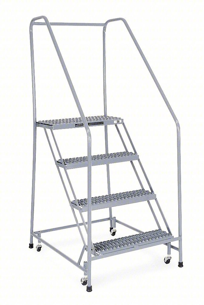 Rolling Ldr,Welded,Hndrl,Platfm 40"H