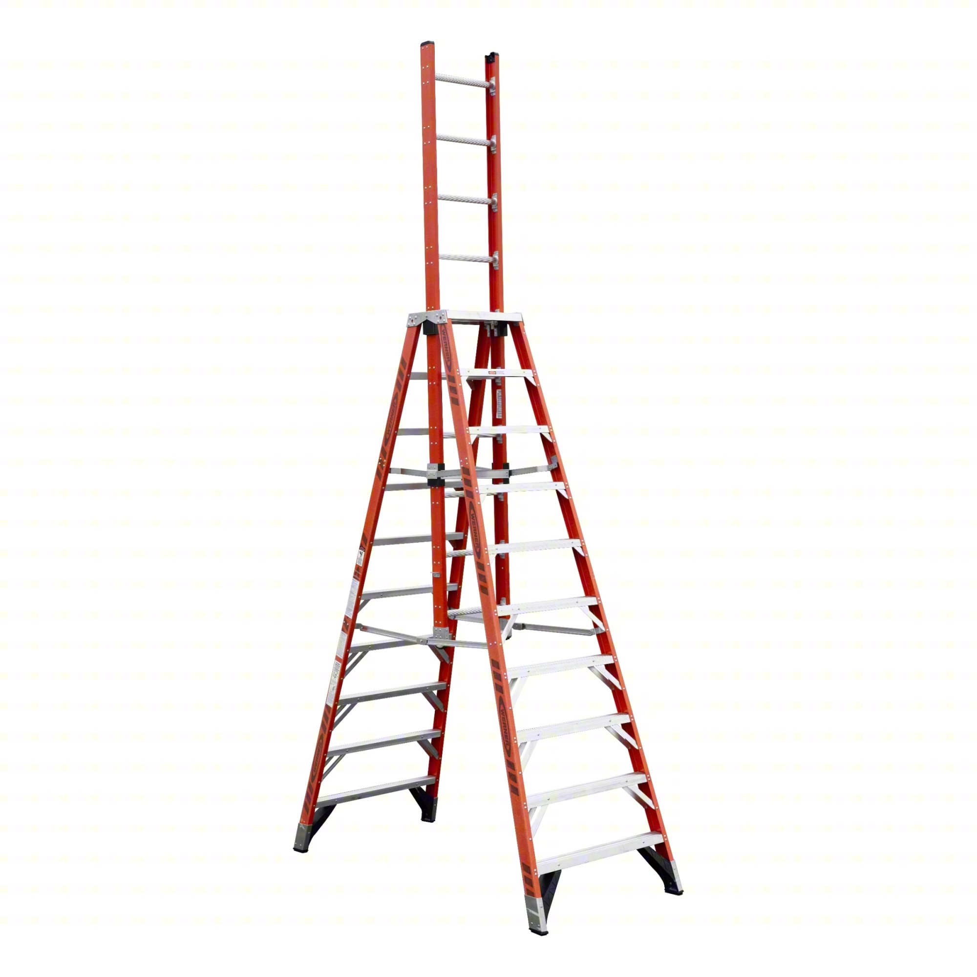 Trestle Extension Ladder,Fbrglss,10ft,IA