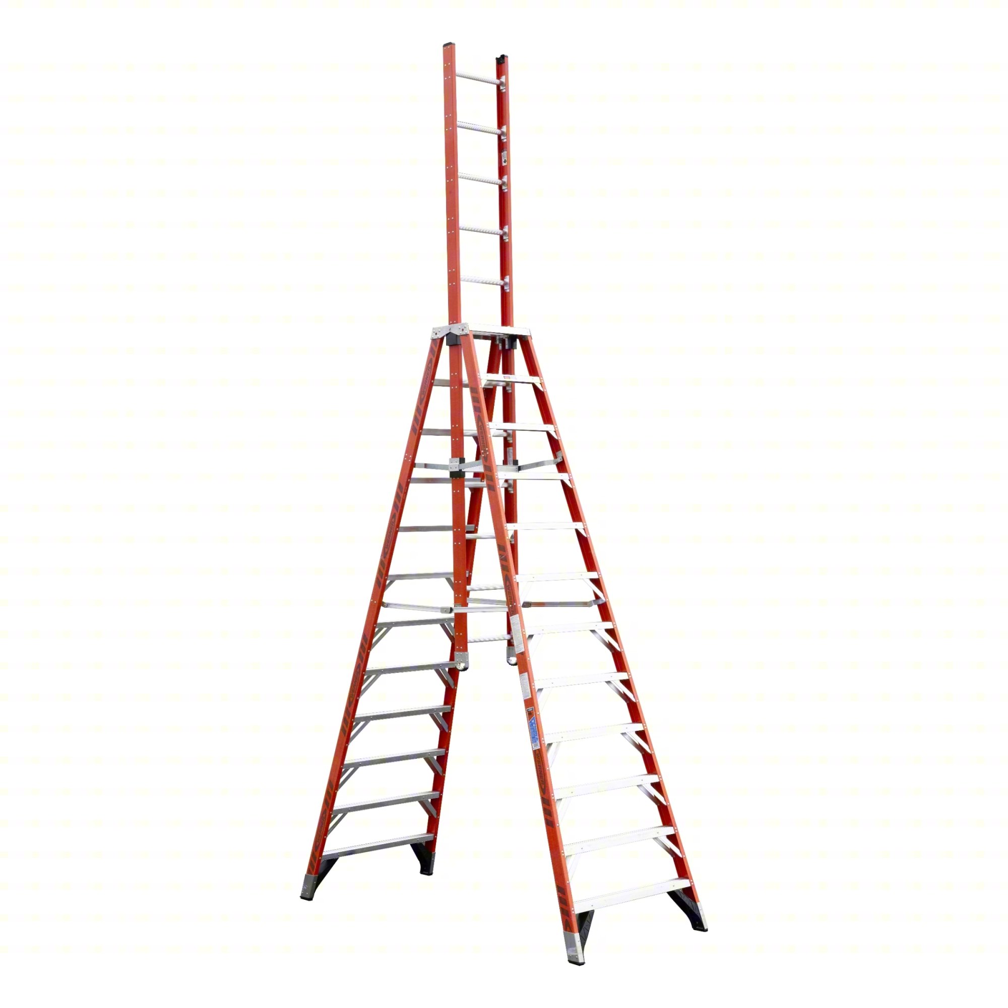 Trestle Extension Ladder,Fbrglss,12ft,IA