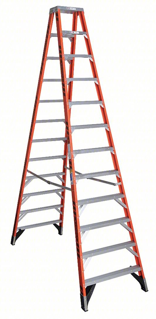 TWIN STEPLADDER: 12 FT LADDER SIZE, FIBE