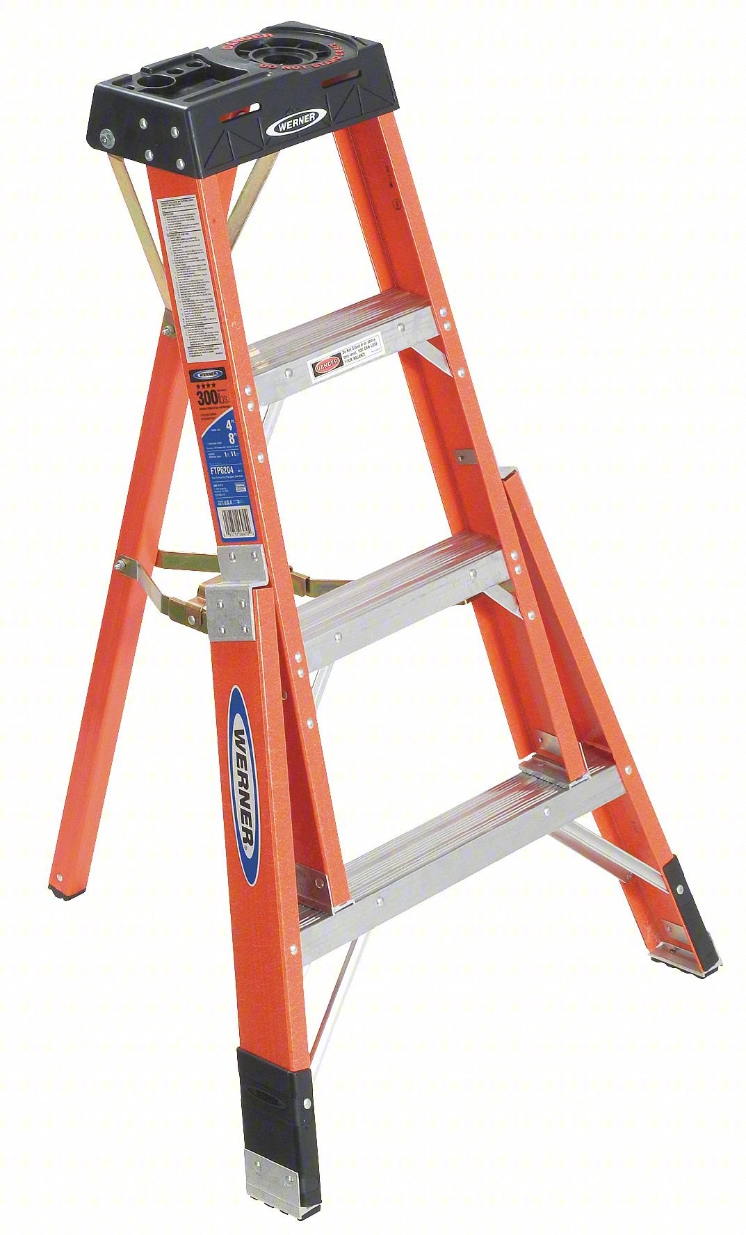 Tripod Stepladder,FG,4 ft. H,300 lb Cap.