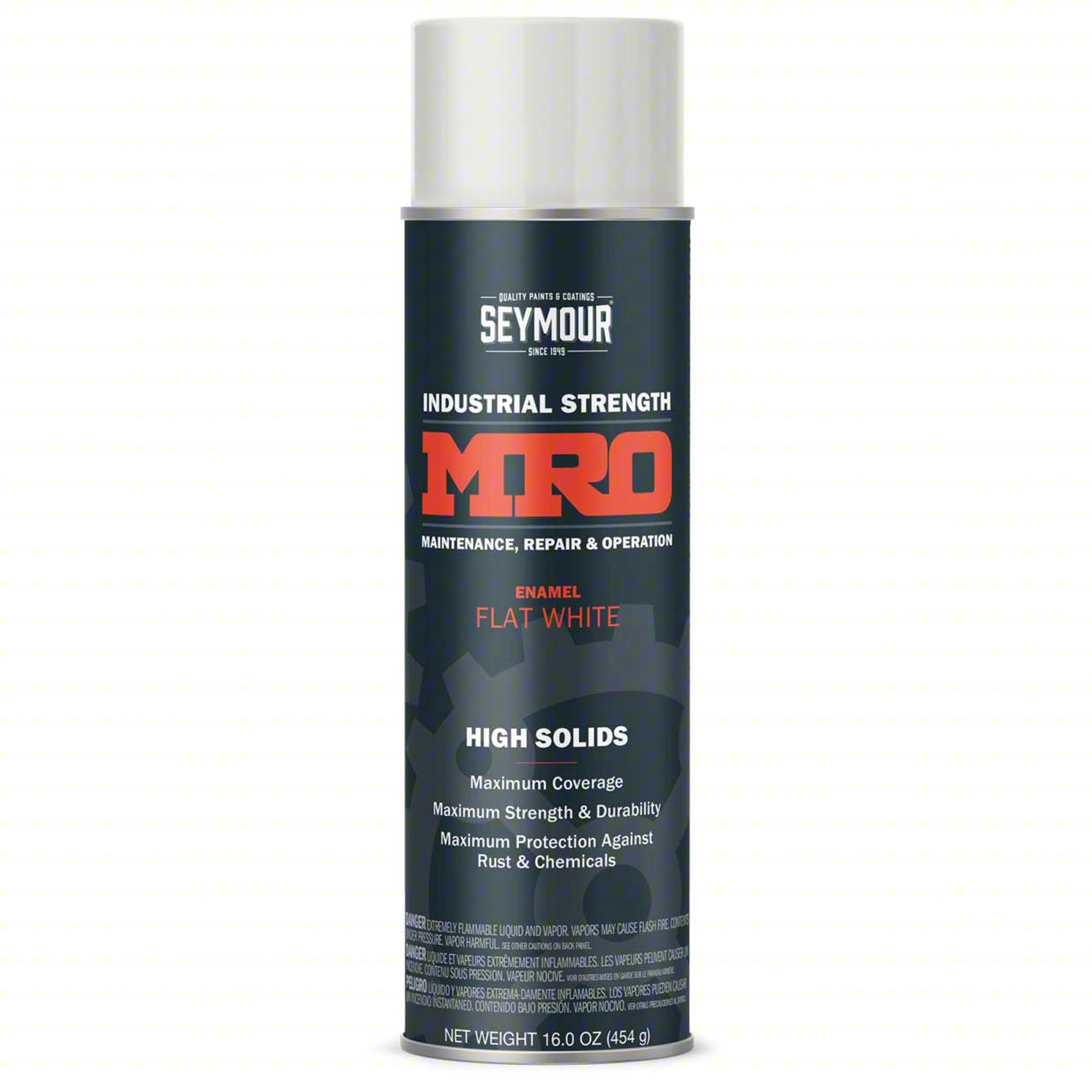 SPRAY PAINT,FLAT WHITE,16 OZ.