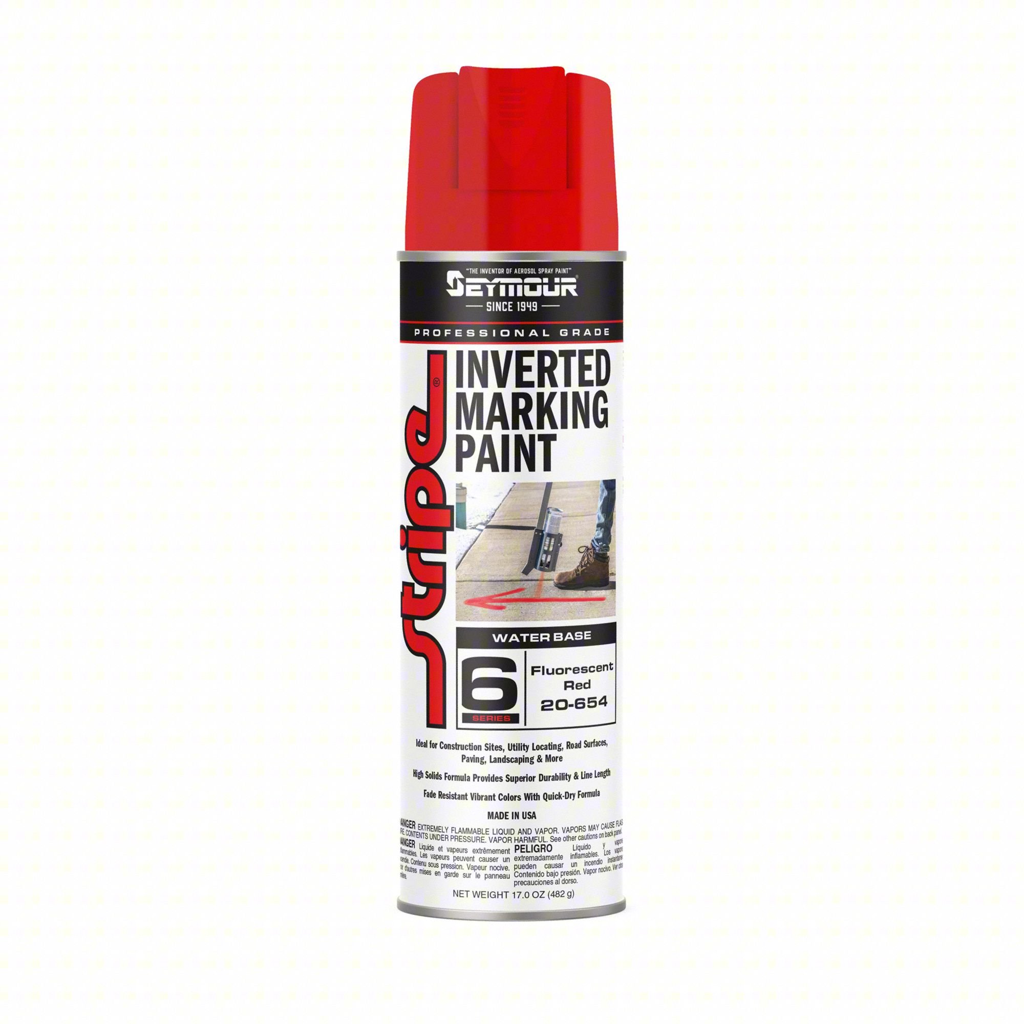 STRIPE INVERTED TIP,RED FL,17OZ.