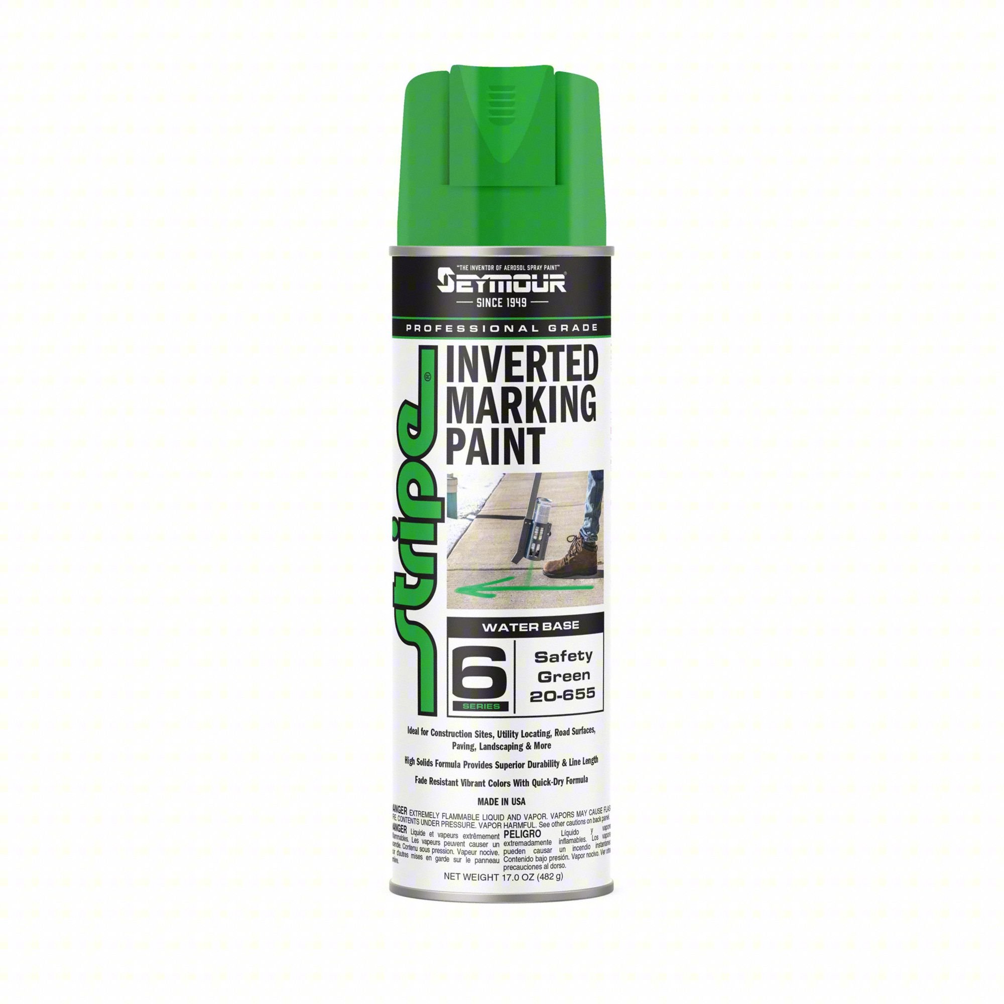 STRIPE INVERTED TIP,SFTY GRN,17OZ.