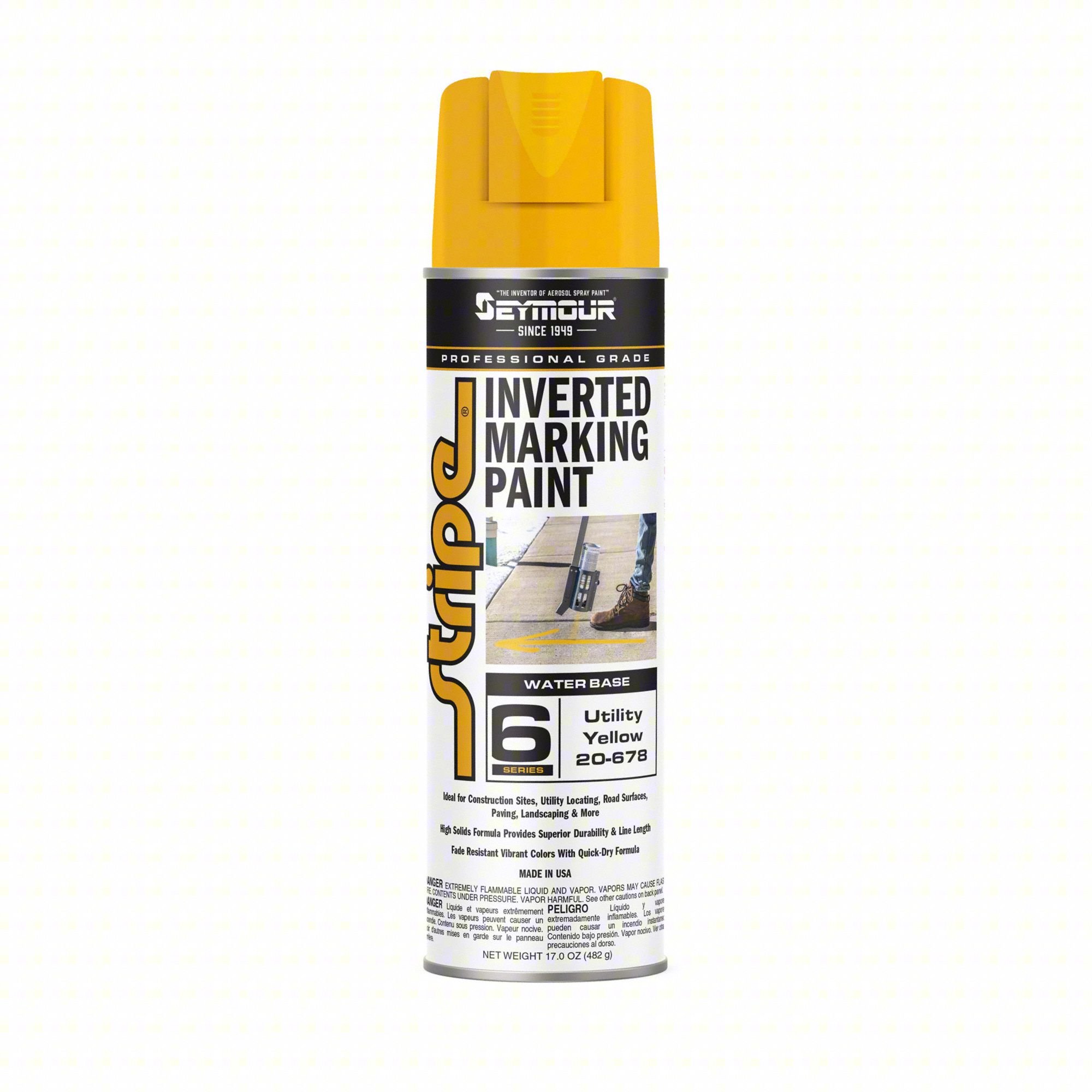 STRIPE INVERTED TIP,YELLOW,17OZ.