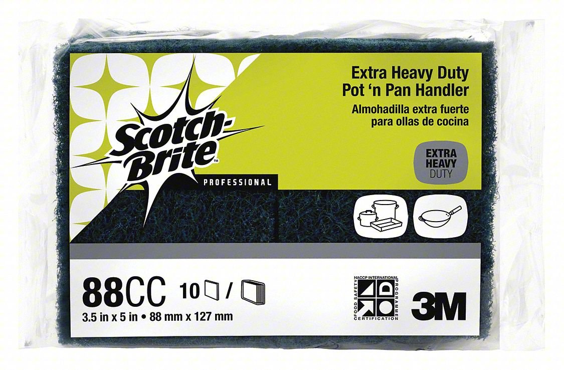 Scouring Pad,5 in L,Blue,PK10
