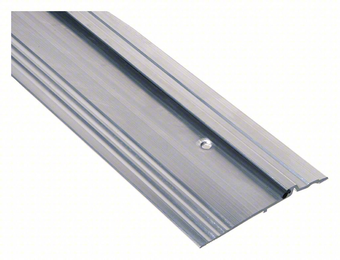 Door Bumper Threshold,Fluted Top,3 ft. L