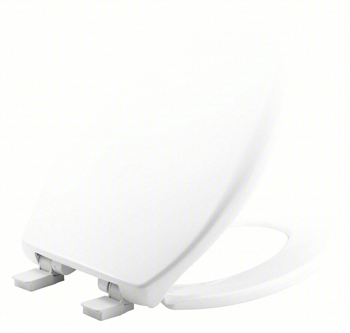 Toilet Seat,Elongated Bowl,White,14" W