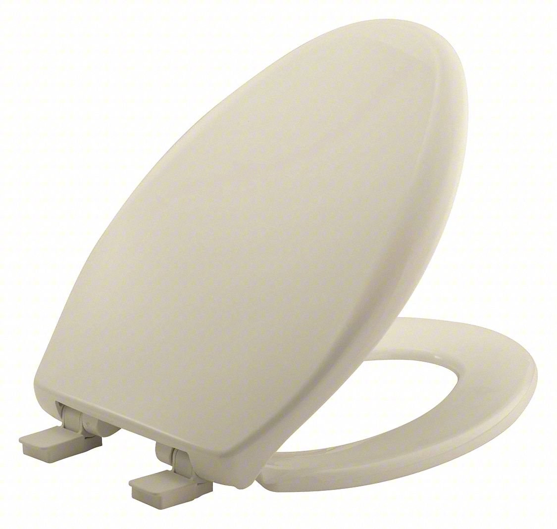Toilet Seat,Elongated Bowl,Bone,14" W
