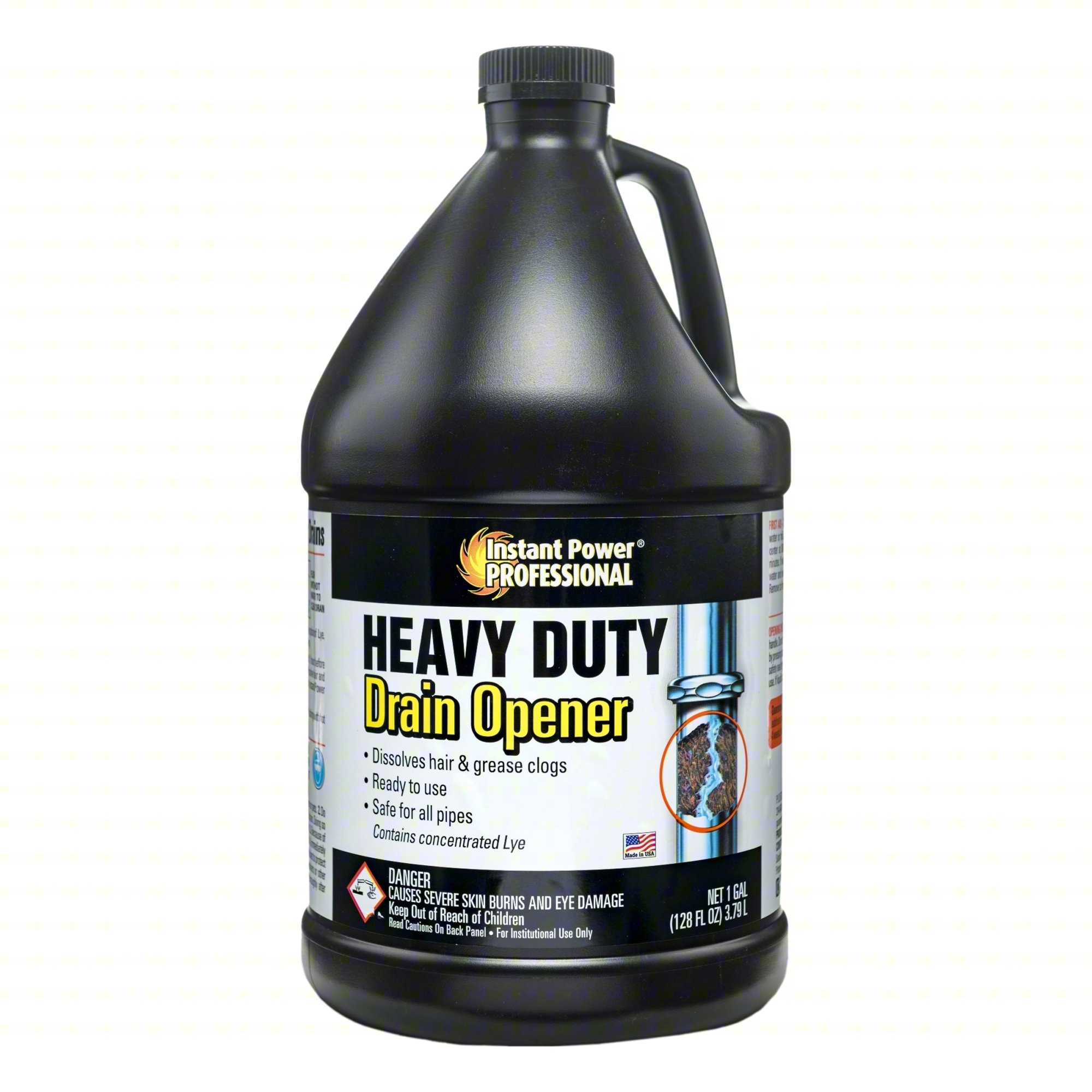 Heavy-Duty Drain Opener,Jug,1gal,Liq,PK3