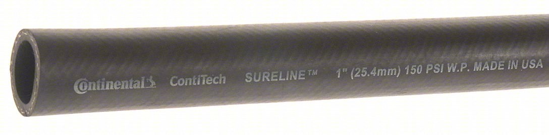 Garden Hose,1" ID x 75 ft.,Black