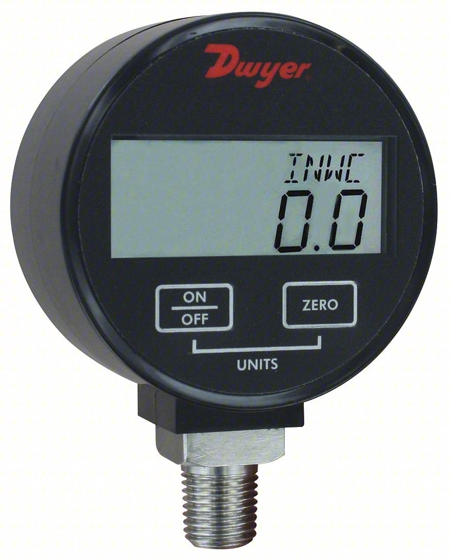 Digital Pressure Gauge,3" Dial Size,Blk