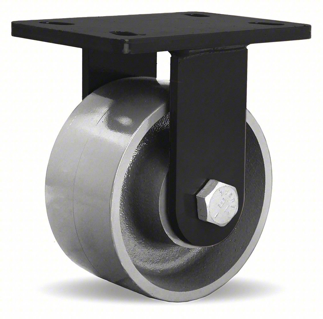 PLATE CASTER,RIGID,IRON,7 1/2"H