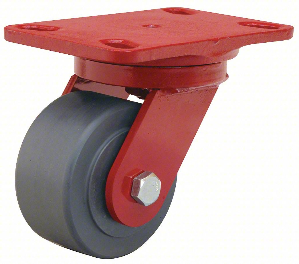 PLATE CASTER,SWIVEL,NYLON,5 5/8"H